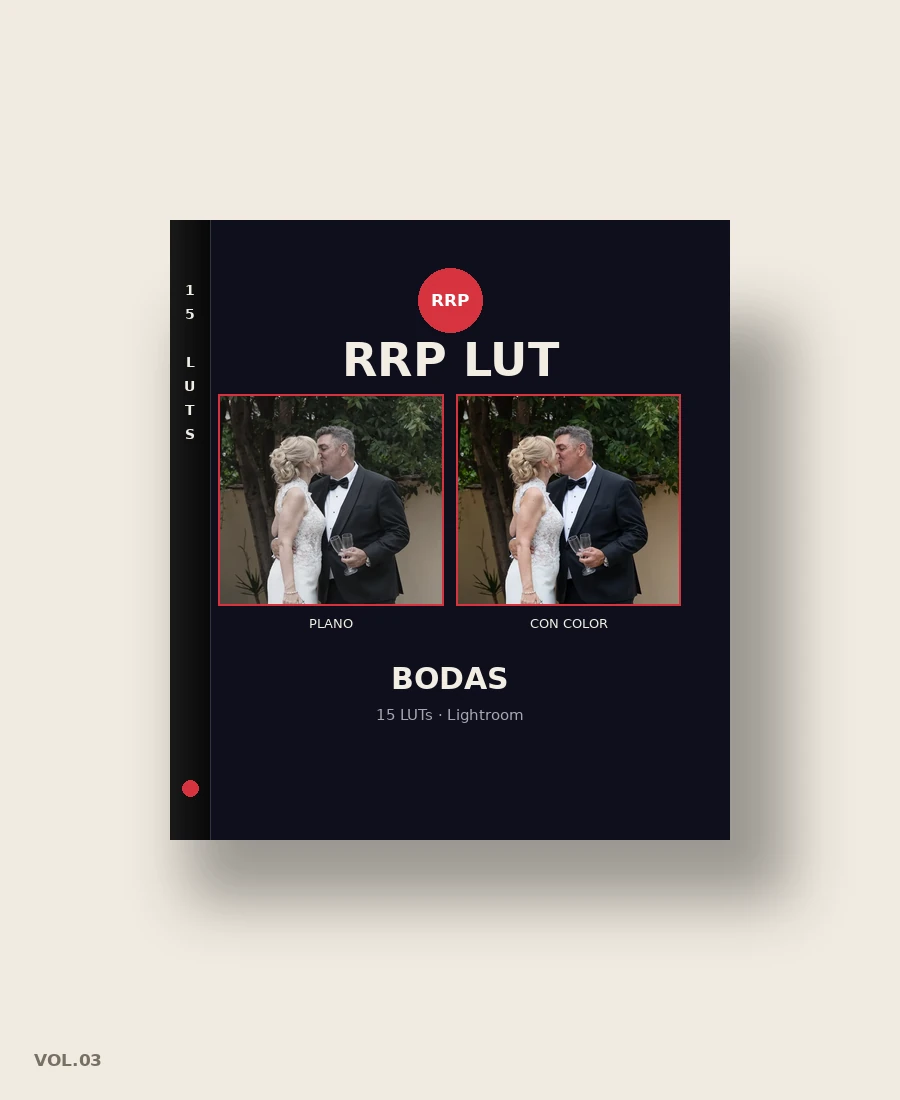 Pack de LUTs de Bodas para Lightroom — RRP LUT