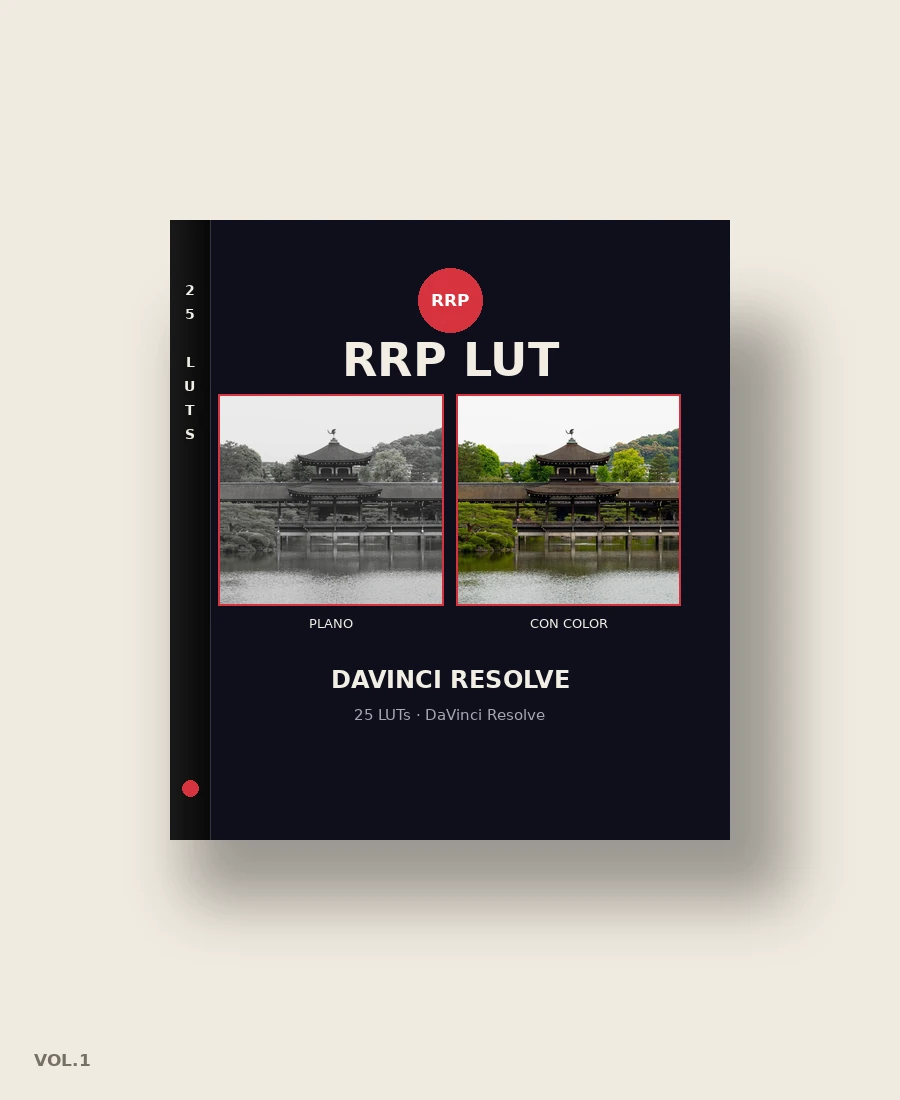 RRP LUT VOL.1 — 25 LUTs para DaVinci Resolve — Roberto Romero Photography