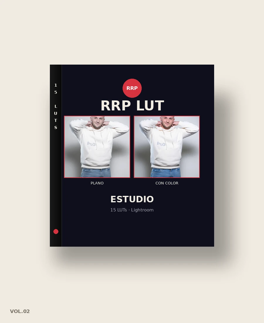 Pack de LUTs de Estudio para Lightroom — RRP LUT