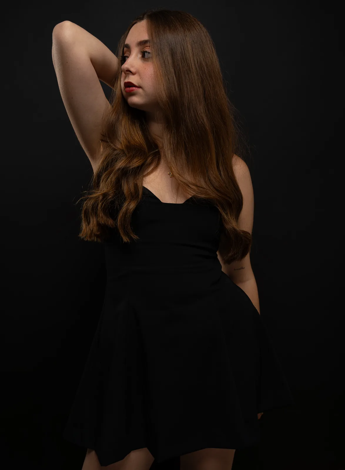 Sesión de estudio de moda femenina