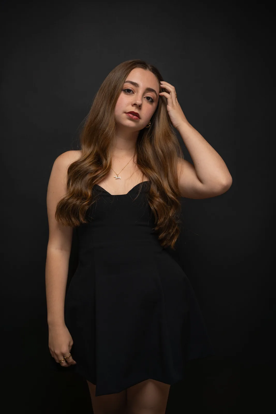 Sesión de estudio de moda femenina