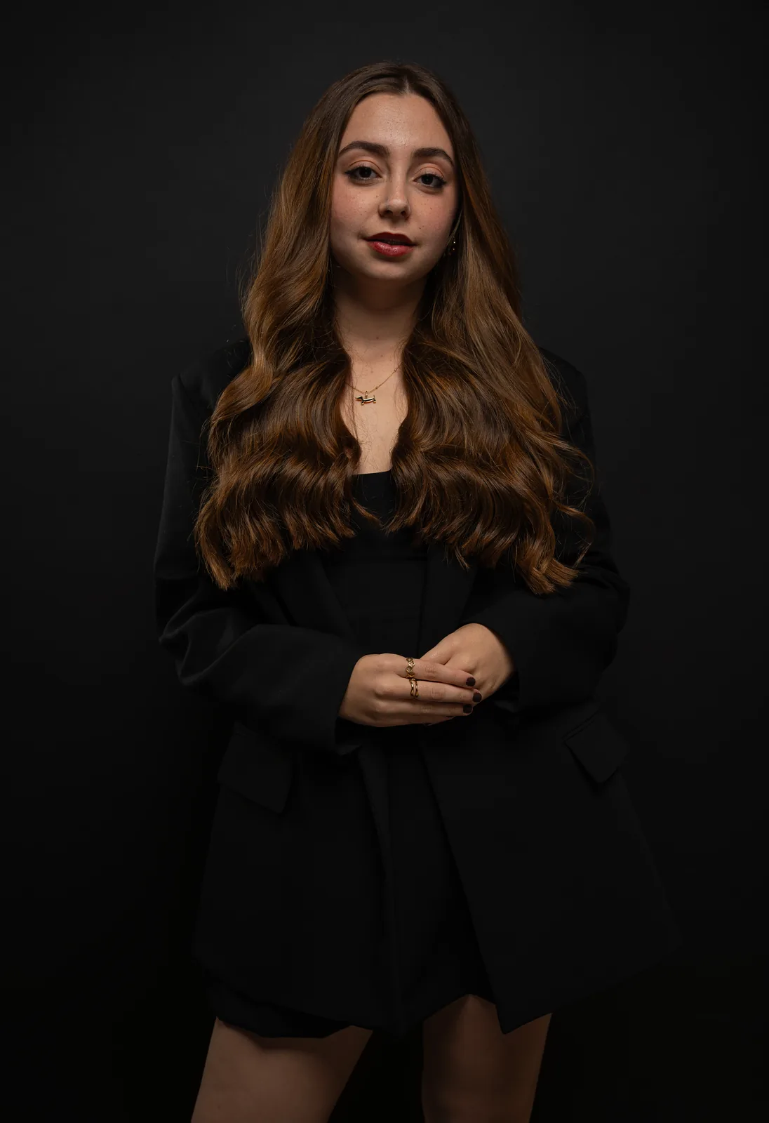 Sesión de estudio de moda femenina
